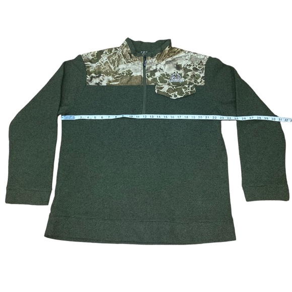 Olive Green Realtree Camouflage Zip Up Sweater (L) - Picture 4 of 6